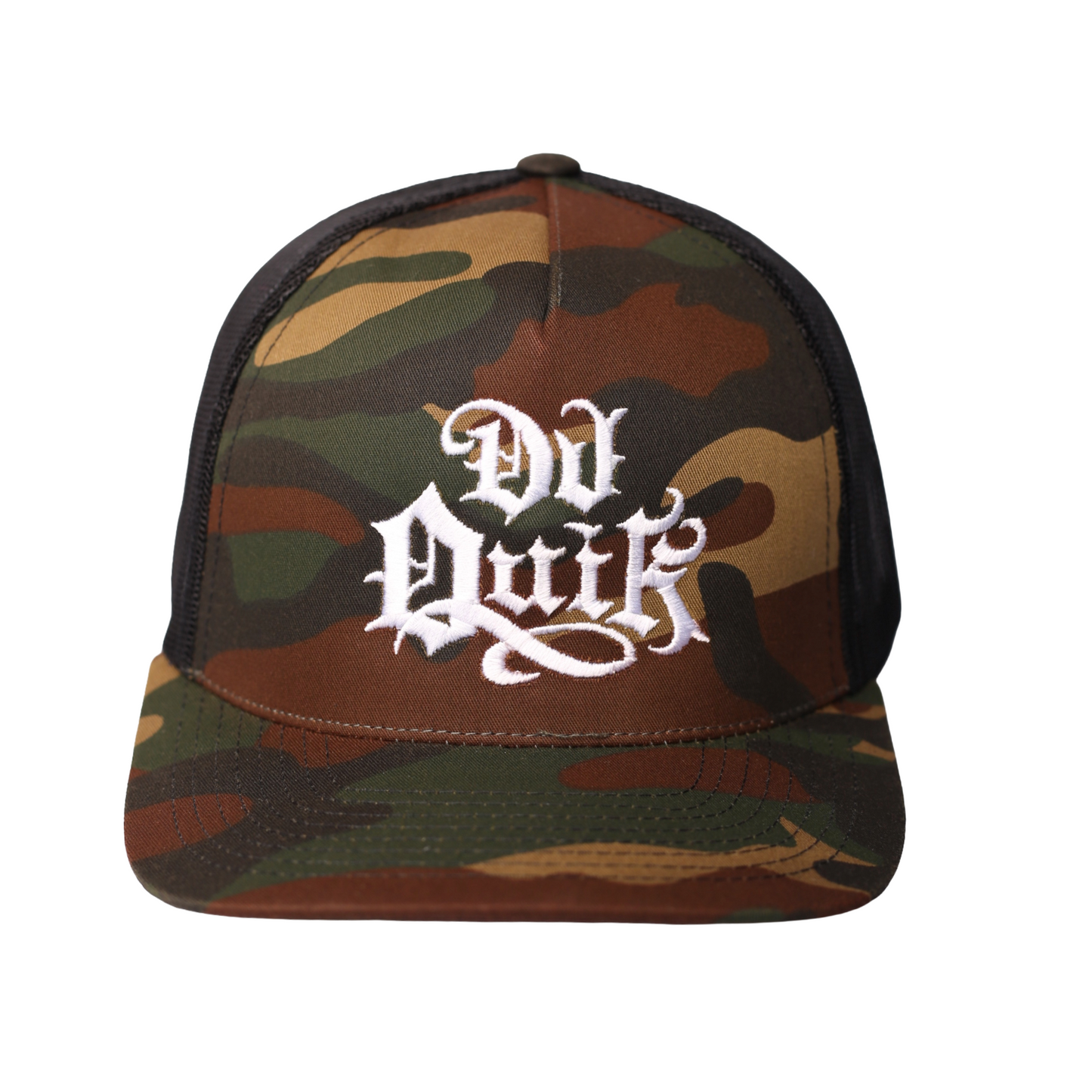 DJ Quik Embroidered Logo "Camo/Black" Trucker Hat