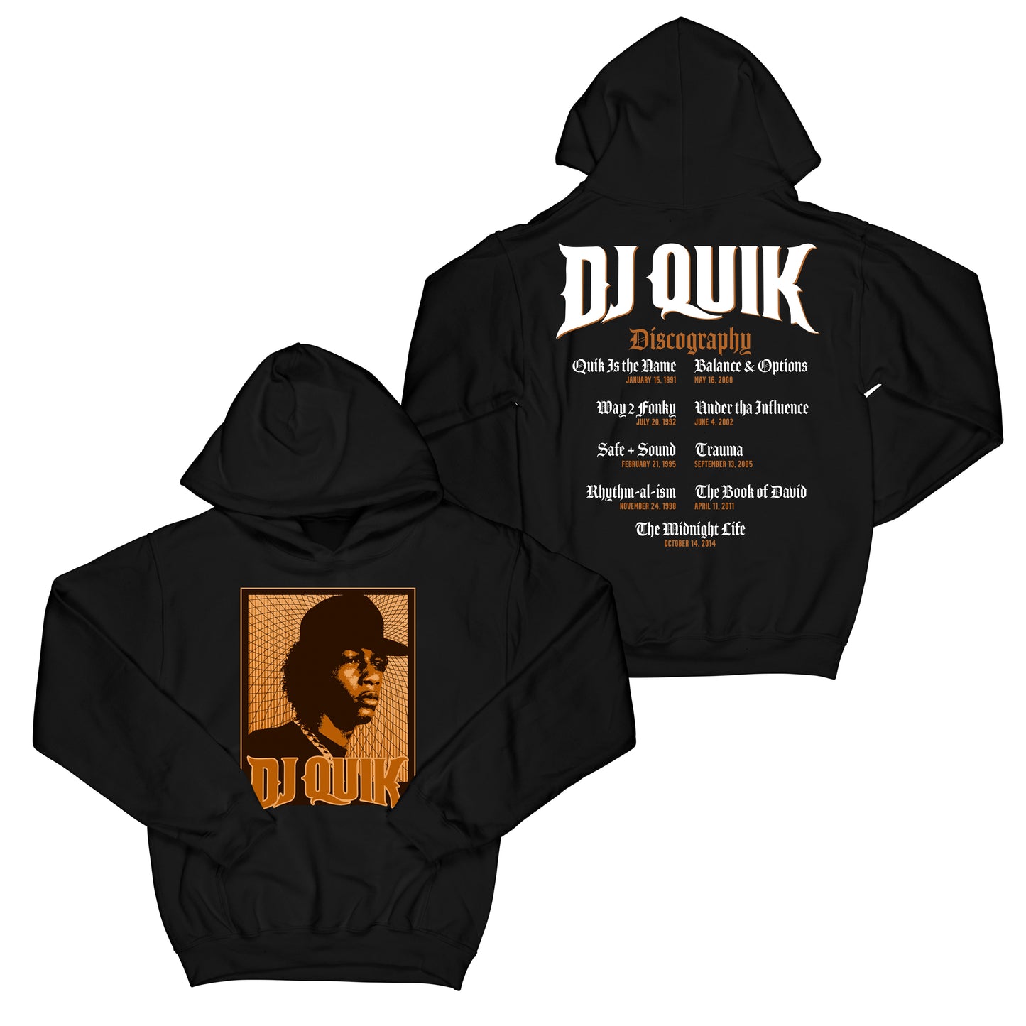 DJ Quik "Discography Portrait" Hoodie Black^