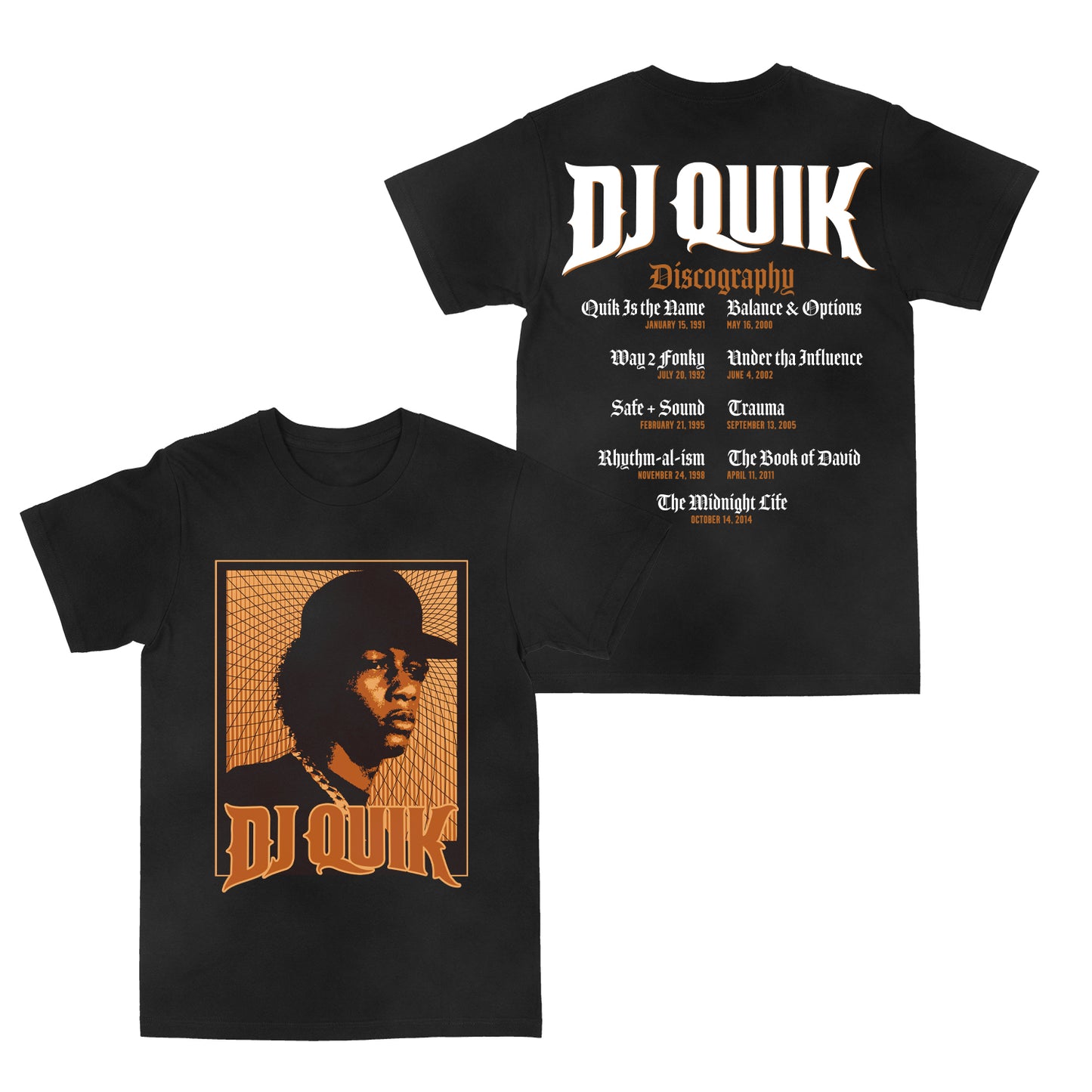 DJ Quik "Discography Portrait" Tee Black ^
